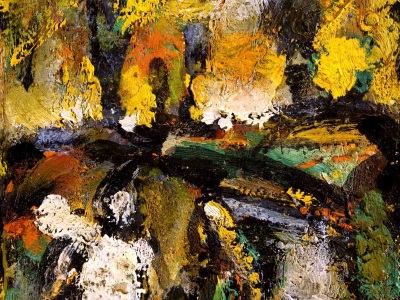 painting of disciples and Christ with the sun